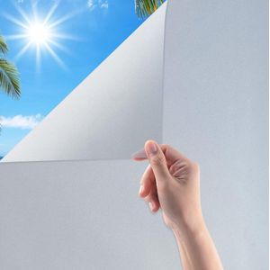 Ondoorzichtige zelfklevende raamfolie - Melkglas privacyfolie - Zonwering UV-warmte-isolatie - Hoge bescherming - Mat - 30 x 200 cm