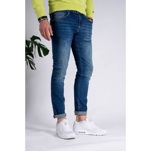 Cars Jeans Heren BATES DENIM Skinny Fit DARK USED - Maat 27/32