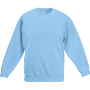 Fruit of the Loom - Kinder Classic Set-In Sweater - Poederblauw - 110-116