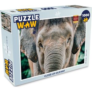 Puzzel Close-up olifant - Legpuzzel - Puzzel 1000 stukjes volwassenen