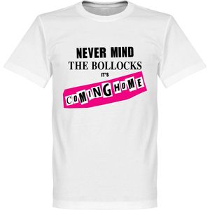 Never Mind The Bollocks It's Coming Home T-Shirt - Wit - XS