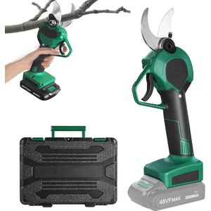 Professionele Elektrische Snoeischaar - Accu Takkenschaar met Oplaadbare Batterijen en Reserve Blades, Snijcapaciteit tot 30 mm voor Tuinen en Bloembedden