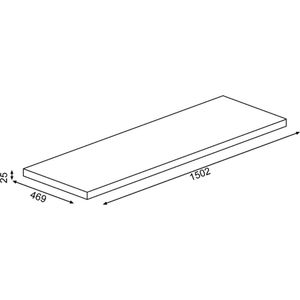 Bureaublad Bo0 150 cm - wit