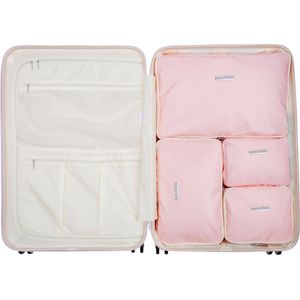 SUITSUIT Fabulous Fifties - Packing Cubes - Set van 4 - Reiskoffer 76 cm - Koffer organizer set - Bagage organizers - Roze Pastel