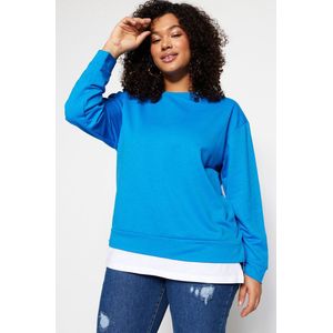 Trendyol Vrouwen Off-shoulder Basis Sweatshirt met grote maten