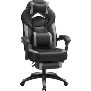 Gamingstoel Zedi - Grijs - Verstelbaar - Stoel - Gamingstoel met voetensteun - Ergonomische bureaustoel