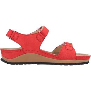 BERKEMANN - Damesmodel Flore 01353-210 Comfort sandaal - rood - maat EU: 38 2/3 en UK: 5,5