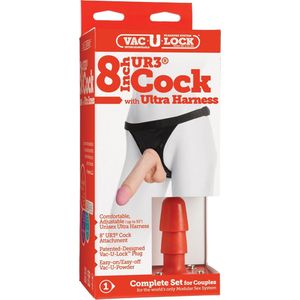 Doc Johnson Vac-U-Lock voorbinddildo UR3 Cock With Ultra Harness - 20,83 cm