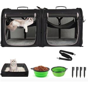 Lexium Katten Vervoersbox - Kattenvervoersbox - Reistas Katten - Reismand - Kattendraagtas - Transporttas