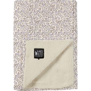 Mies & Co Vintage Flower Teddy Wiegdeken 70 x 100 cm Lila