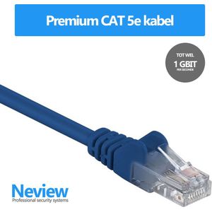 Neview - 7.5 meter premium UTP patchkabel - CAT 5e - Blauw - (netwerkkabel/internetkabel)