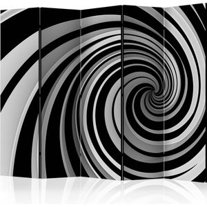 Kamerscherm - Scheidingswand - Vouwscherm - Black and white swirl II [Room Dividers] 225x172 - Artgeist Vouwscherm