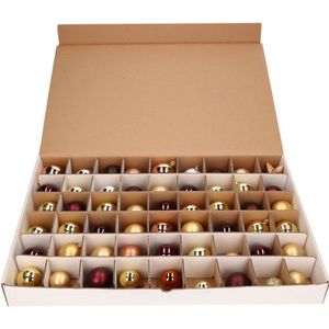Kerstballen Opbergbox - 4 stuks vakjesdozen voor 54 Kerstballen van 6 cm