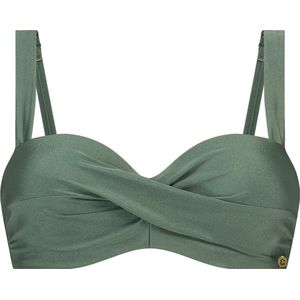 Basics bikini top twisted green sparkle/c36 voor Dames | Maat C36