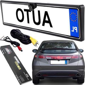 License Plate Holder with 170° Rear View Camera - IP68 Waterproof - 656 x 492 px - 12 V - Dust and Waterproof - 6 m Cable Length