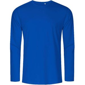 Kobalt/Azuur Blauw t-shirt lange mouwen en ronde hals merk Promodoro maat 3XL