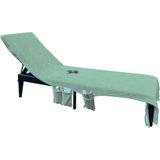 LINNICK Stoelhoes Microvezel 75x215cm - Sneldrogend Badlaken - Lichtgewicht Reishanddoek - Ligstoel Handdoek - Ligbed - Loungebed Handdoek - sea green - Zonnebed - Strandligbed - 3 in 1 Strandhanddoek Stoelhoes Draagtas - Strandstoelhoes