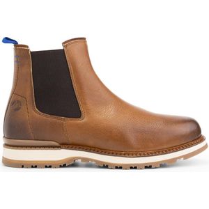 Travelin' Ravik Heren chelsea boots - Leren schoenen - Wol gevoerd - Cognac leer