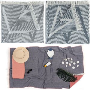 Set van 3 hamamdoek-strandhanddoek - Arty - saunahanddoek badhanddoek - 100% katoen Oeko-Tex - sneldrogend licht groot - uniseks zacht - 170 x 90 cm.