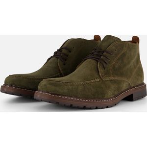 Rieker Veterschoenen groen Suede - Maat 41