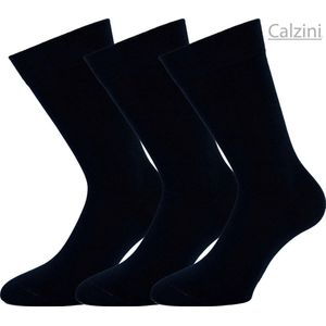 Calzini sokken heren naadloos 3 paar - 80% katoen - Zwart - Sokken Heren - Sokken Dames - Maat 40-46