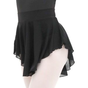 Dancer Dancewear® Balletrokje zwart | ""Prelude"" | Meisje | Tactel & Stretch voile | Maat 140/146 | 12 Jaar