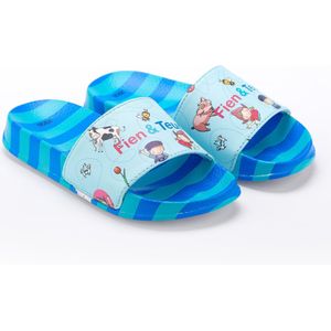 Fien & Teun - Badslippers - blauw - maat 31/32