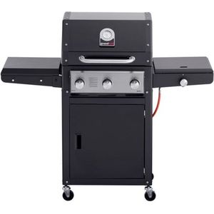 Grandhall Xenon 3 brander - Gasbarbecue - met zijbrander - zwart