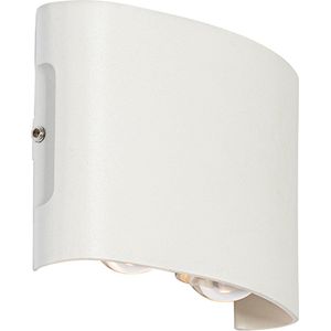 QAZQA silly - Moderne LED Wandlamp Up Down voor buiten - 4 lichts - D 4 cm - Wit - Buitenverlichting