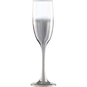 Vikko Décor - Champagne Glazen - Set van 2 Champagne Coupe - Flutes - Ombre Zilver