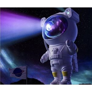 Ilso Sterren Projector Astronaut - Nachtlampje - Kinder Lamp - Sterrenhemel - Roterende LED - Projectielamp met Afstandsbediening - Timer - Inclusief batterijen
