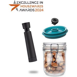 Airtender 500ml Voorraadpot met Beugelsluiting van Bormioli - Hoog model - incl. Vacuümdeksel & Gratis Pomp