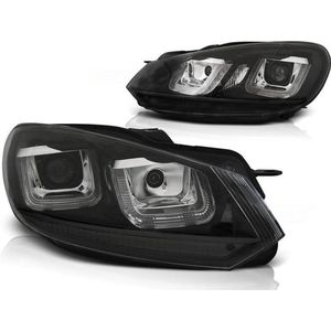 Koplampen dagrijlicht VW GOLF 6 08-12 U-TYPE ZWART ZWART LINE DRL