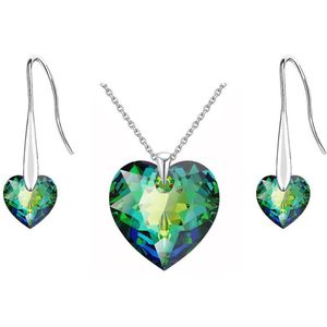 CHARO Sieraden Vrouw - Swarovski - Sieraden Sets - Groen - Zilver - Cadeau