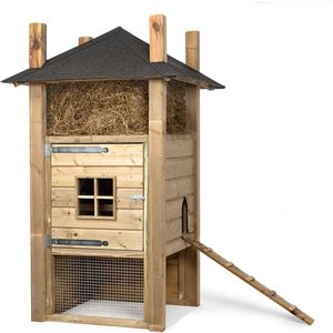 Wood Selections Konijnenhok Hooiberg Klaas - Konijnenhok voor buiten - Konijnenren - Konijnenkooi - Nachthok konijn - Konijnenhuis - Dierenverblijf - Konijnen