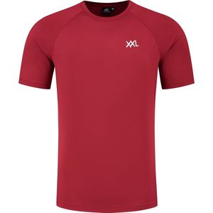XXL Nutrition - Performance T-shirt - Sportshirt Heren, Shirt, Fitness tshirt - Bordeaux - 4-Way Stretch - Regular Fit - Maat S