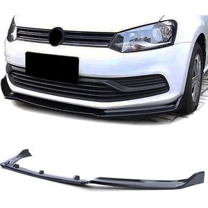 Volkswagen Polo 6C 2014 t/m 2017 Cup Spoiler Voorspoiler Splitter Lip Hoogglans Zwart