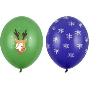 Partydeco - Kerst Ballonnen Merry Christmas mix - 50 stuks