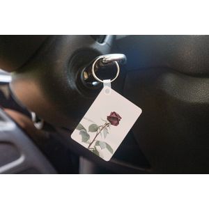 Sleutelhanger - Bloemen - Rood - Rozen - Groen - Uitdeelcadeautjes - Plastic