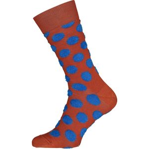 Happy Socks Big Dot Sock - roestbruin met zachte stippen - Unisex - Maat: 36-40