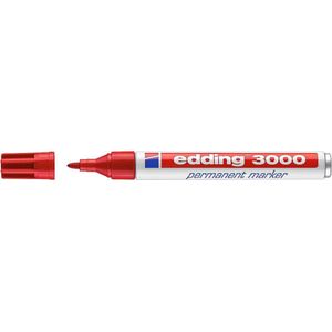 edding 3000 permanent marker rond - Rood - 1 stuk