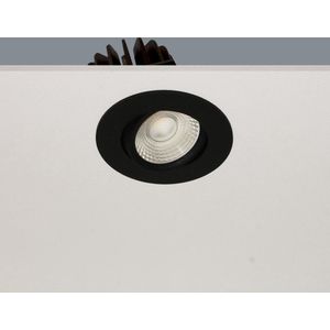 Artdelight - Inbouwspot Venice DL 2208 - Zwart - LED 8W 2700K - IP44 - Dimbaar