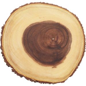 Artesà Houten Boomstam Serveerplank/Kaasplank met Schorsrand - 21 cm (8"") - Rond