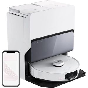 Robotstofzuiger - Dweilfunctie - 10000Pa - 60°C Waterreiniging - All-in-One Dock - Slim Navigatiesysteem