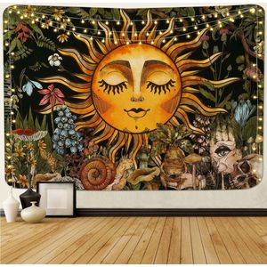 Boraboi ® Vintage Bloemen Wandtapijt voor Een Betoverende Sfeer in Huis of Tuin 150 x 130 cm