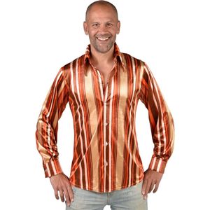 Magic By Freddy Verkleedblouse Gestreept Polyester Bruin Maat M