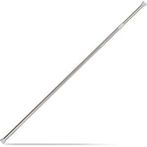 Telescopische RVS Gordijnroede zonder boren - Douchestang 110-200 cm Zilver douchestang uitschuifbaar