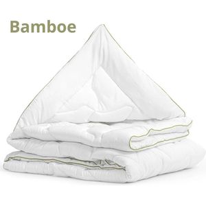 Luxe Bamboe Dekbed All Season Eenpersoons 140x220 cm - Anti Allergisch - Anti Huisstofmijt - Ventilerend & Absorberend