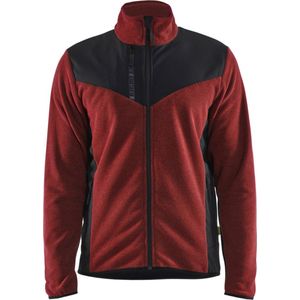 Blaklader 5942-2536 Gebreid vest met softshell - Gebrand rood/Zwart - S