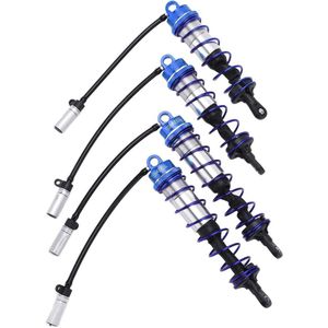RC schokdempers 4 stuks olie verstelbare voor- en achterdemperset - donkerblauw .